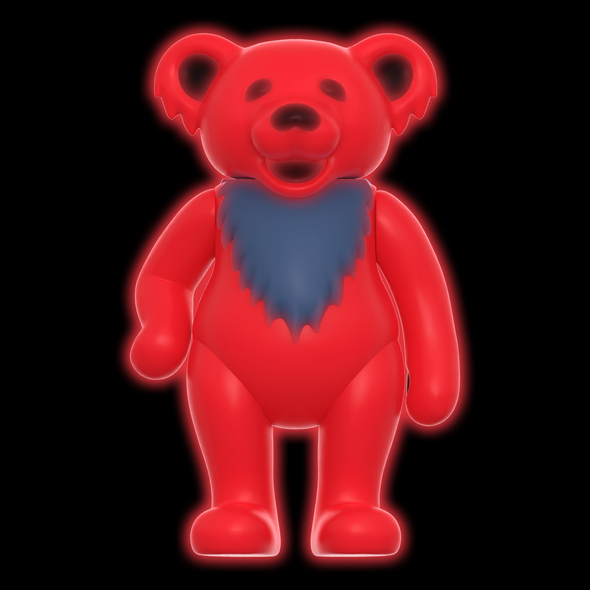 Super7 ReAction Dancing Bear figurina glow Stealie Red