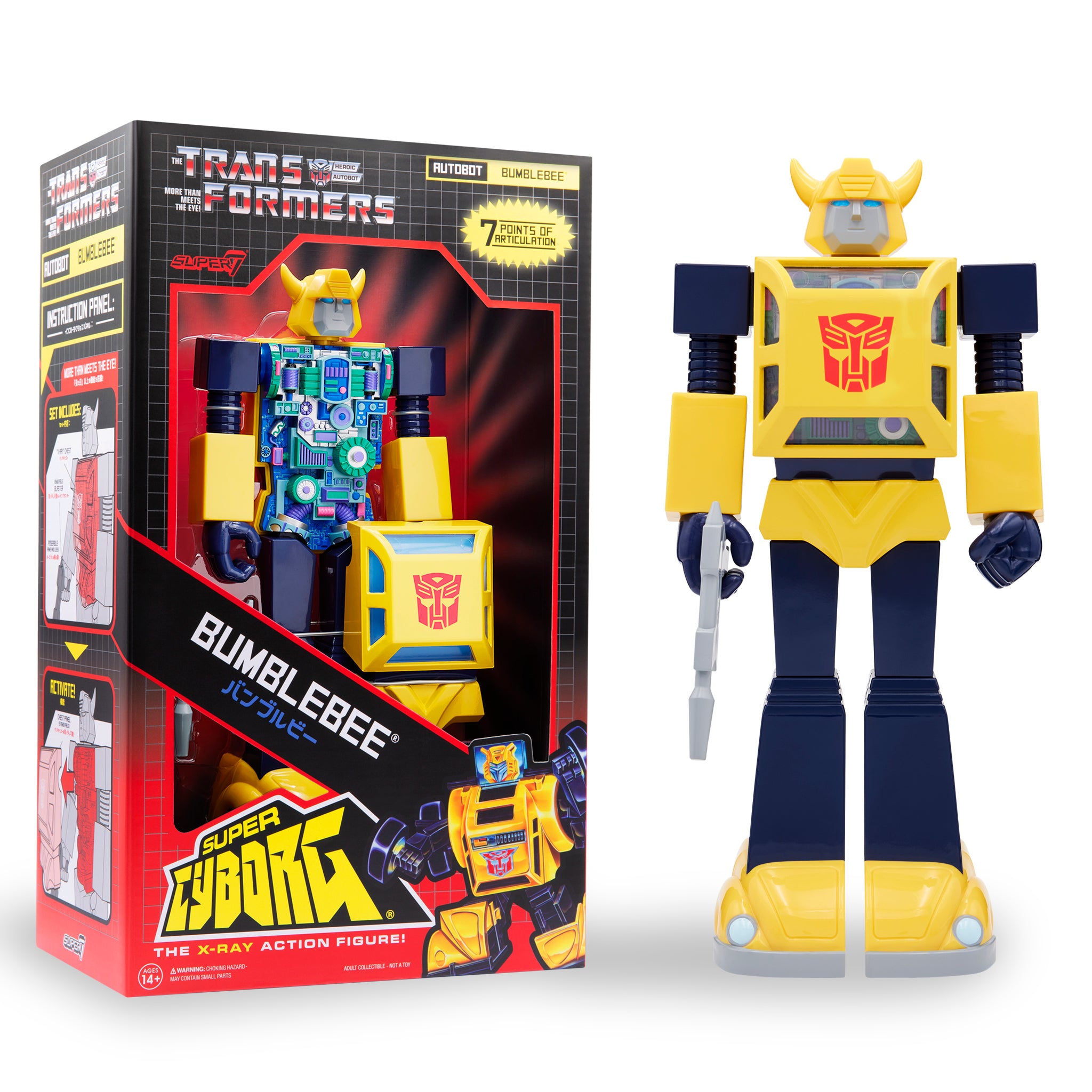 Super7 Cyborg Bumblebee G1 figurina 25 cm galbena