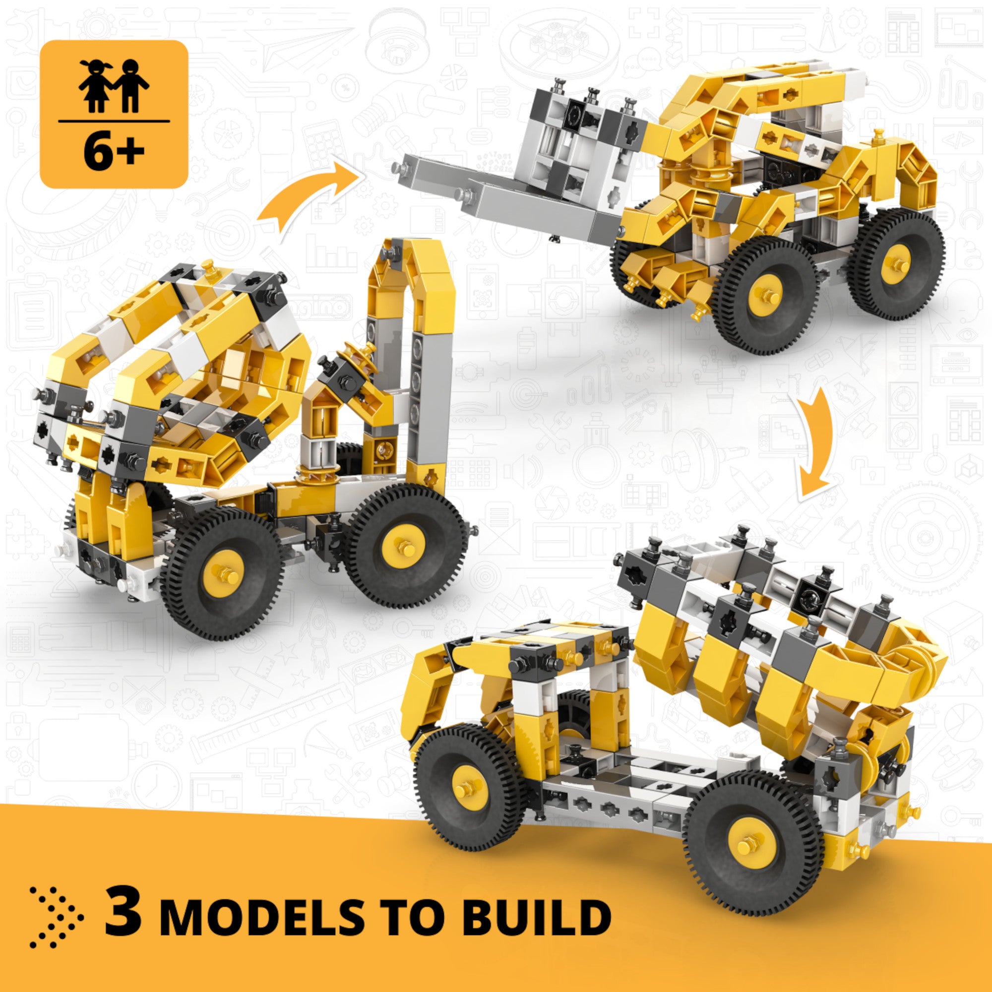 Engino Creative Builder basculantă set construcție 3 modele 6+ ani