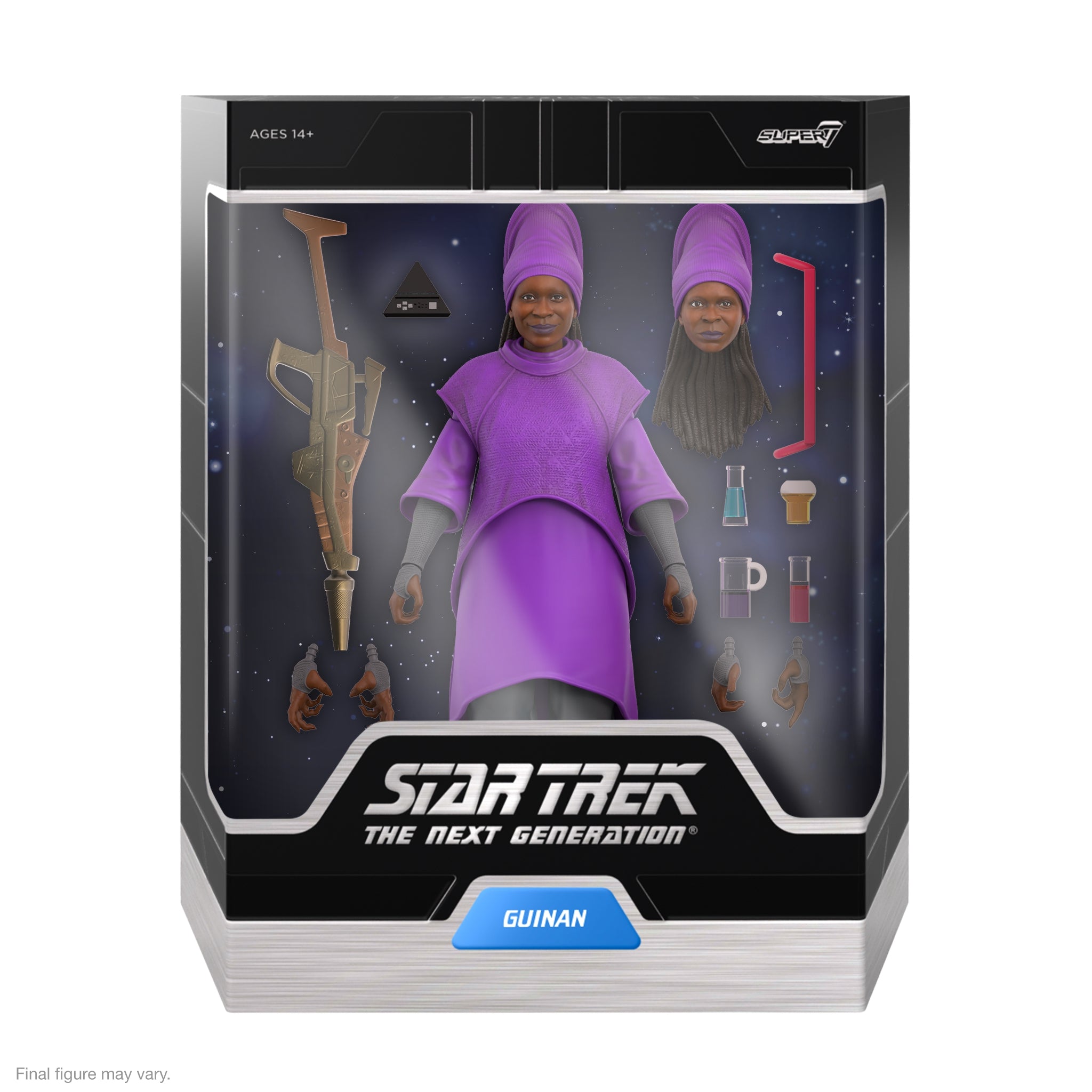 Super7 Star Trek TNG Ultimates Guinan figurina 18 cm articulata