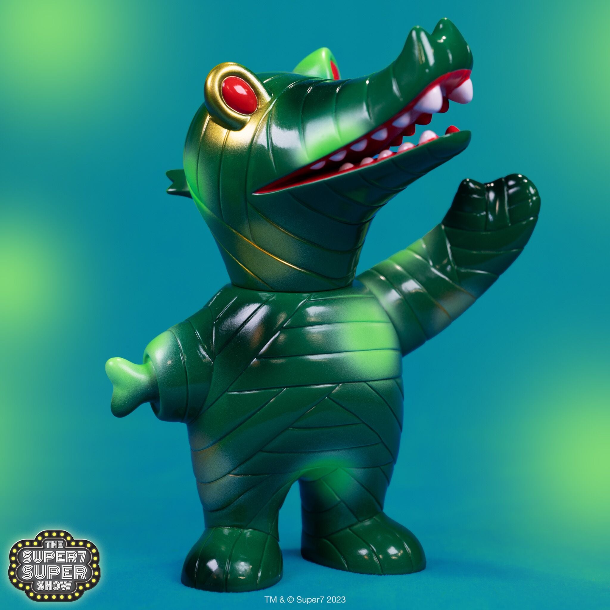 Super7 Japanese Vinyl Mummy Gator Green Spots figurină