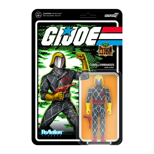 Super7 ReAction G.I. Joe Python Patrol Cobra Commander figurina