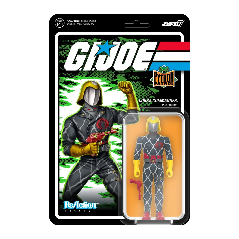 Super7 ReAction G.I. Joe Python Patrol Cobra Commander figurina