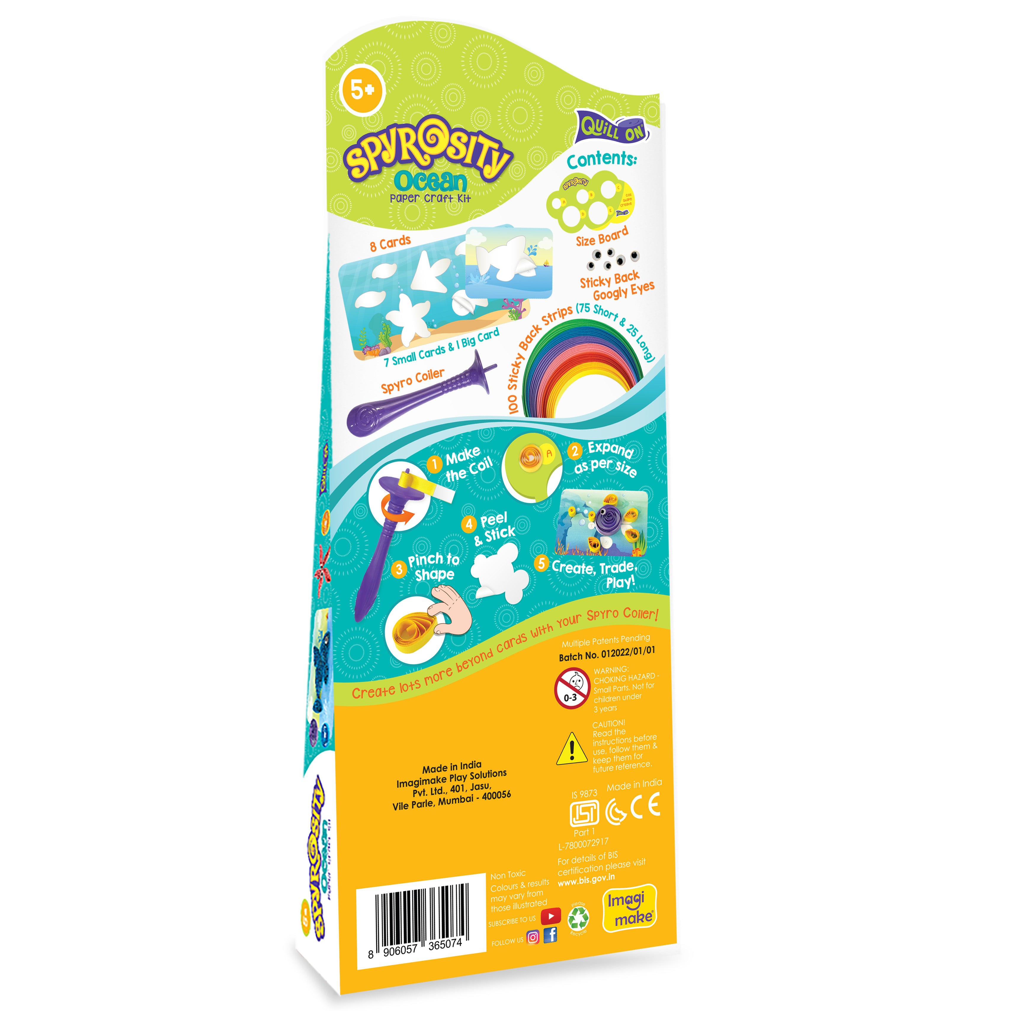 Imagimake Spyrosity Ocean set quilling 8 carduri ocean
