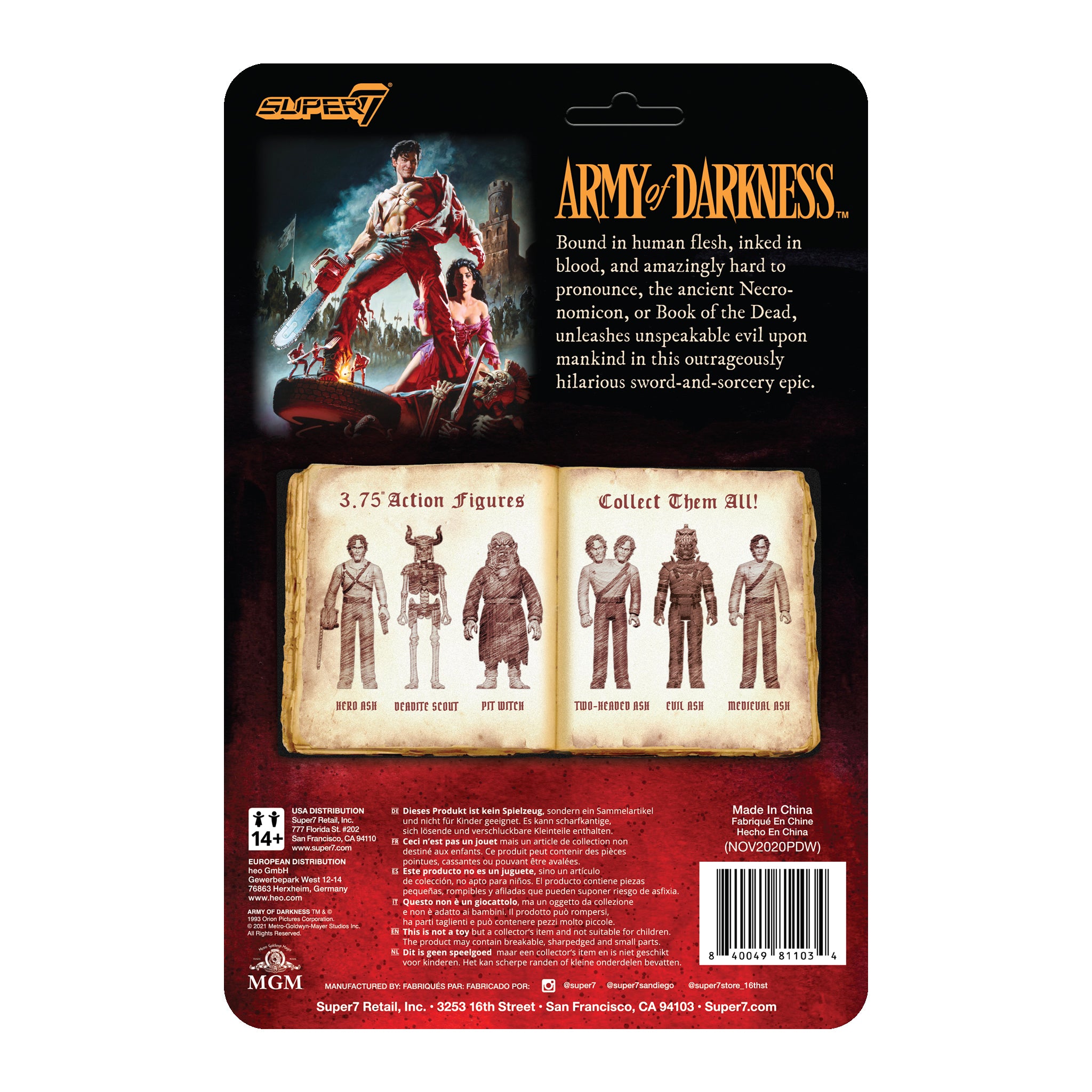 Super7 ReAction Pit Witch figurina Army of Darkness Midnight