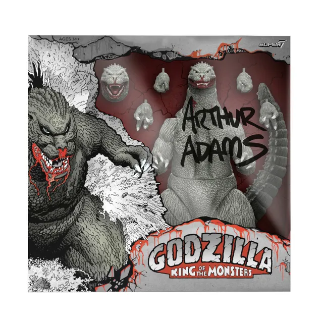 Super7 Toho ULTIMATES Godzilla 1989 figurină gri semnată