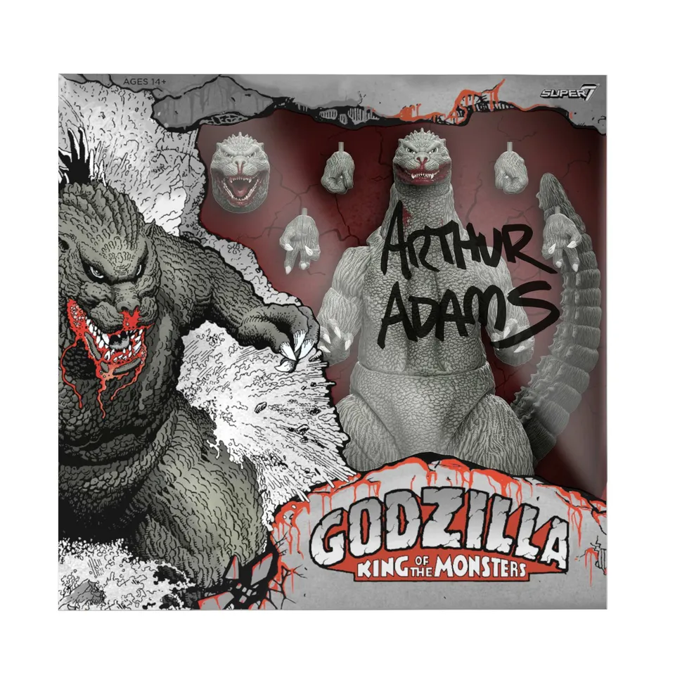 Super7 Toho ULTIMATES Godzilla 1989 figurină gri semnată