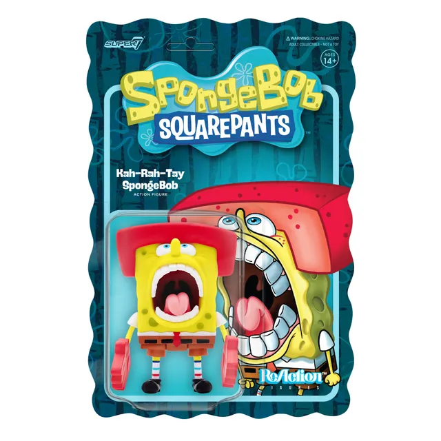 Super7 ReAction Kah-Rah-Tay SpongeBob figurina 9,5 cm casca