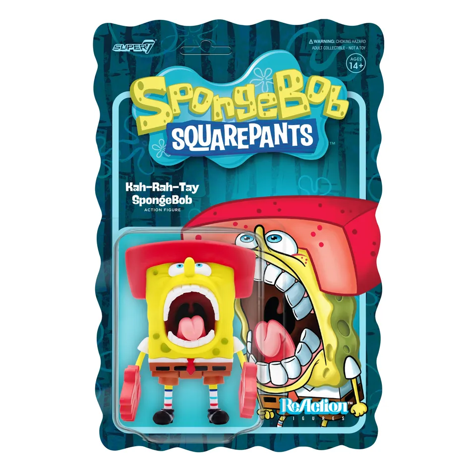 Super7 ReAction Kah-Rah-Tay SpongeBob figurina 9,5 cm casca