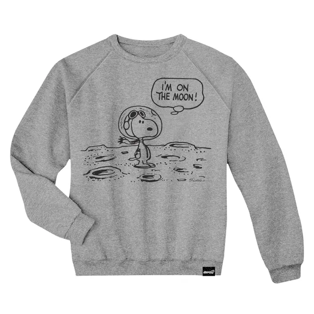 Super7 Peanuts Snoopy on the Moon bluza gri