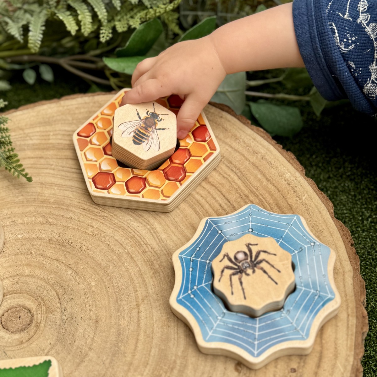 Who's Hiding Garden Bugs puzzle lemn insecte 4 buc