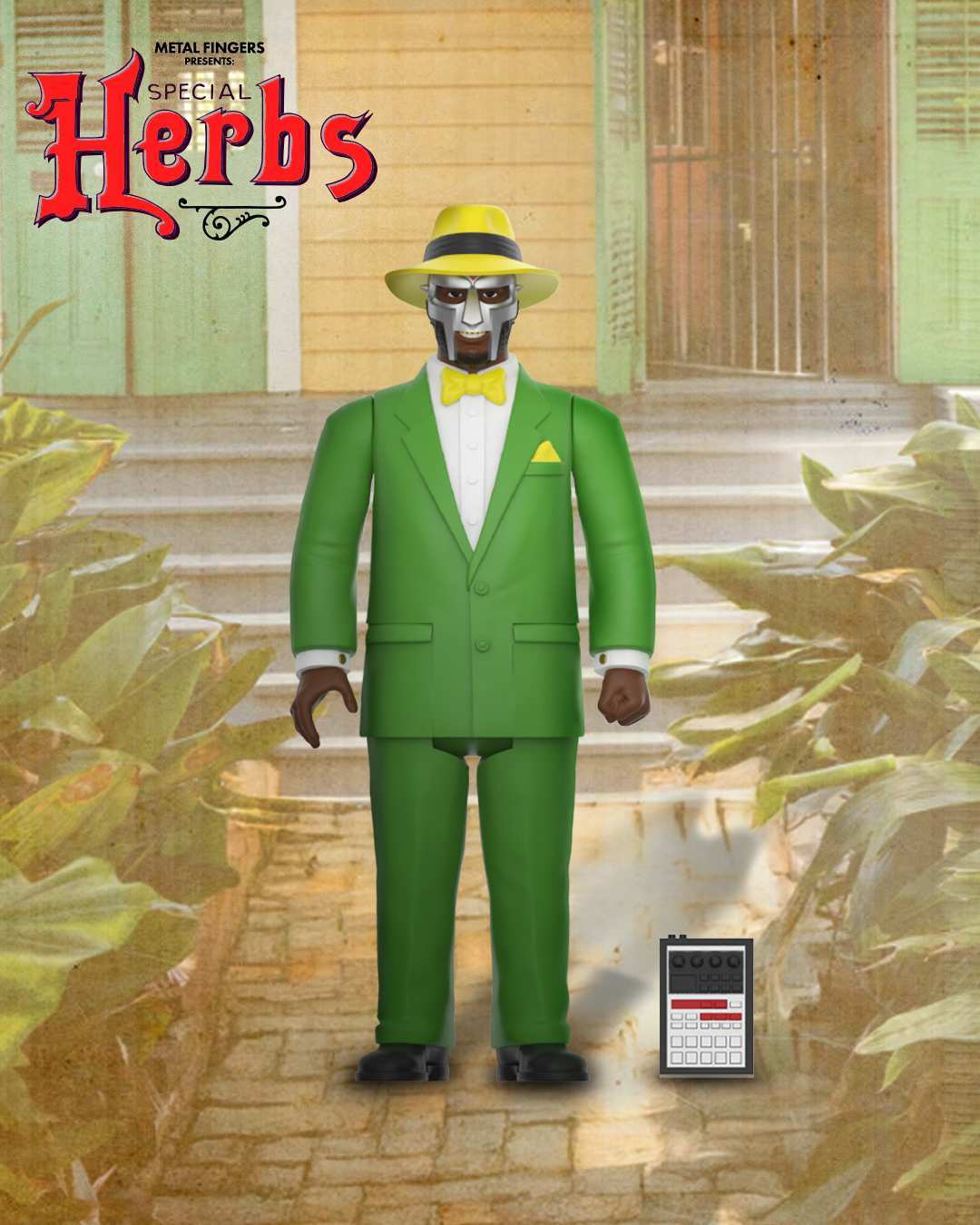 Super7 ReAction MF DOOM Special Herbs figurina 9,5 cm costum