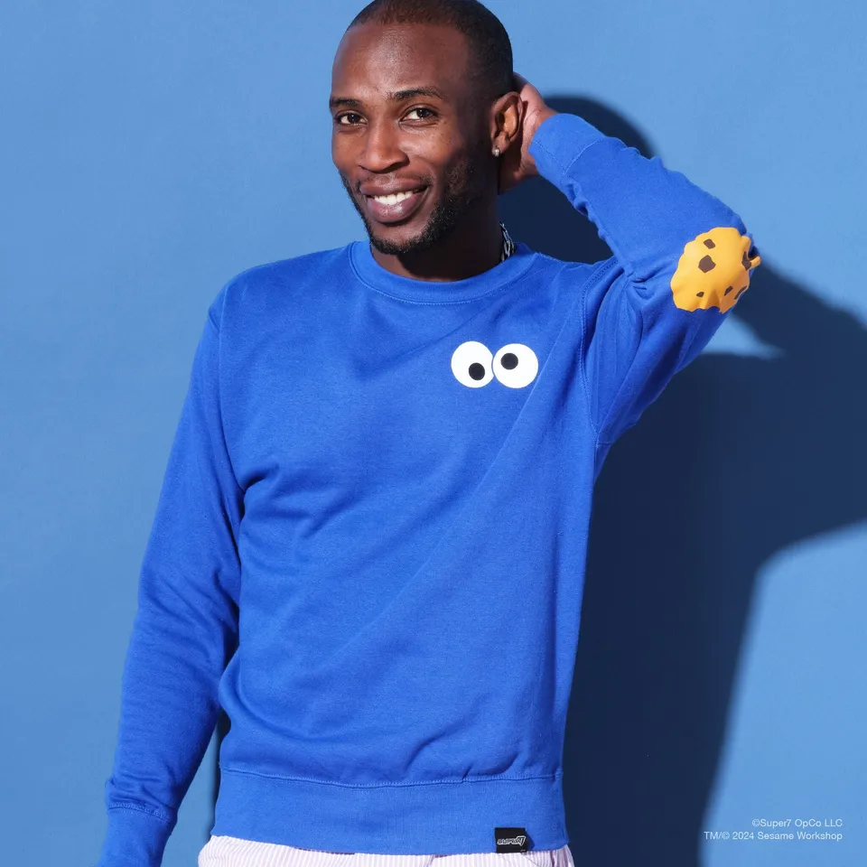 Super7 Sesame Street Cookie Monster hanorac S-3X bumbac