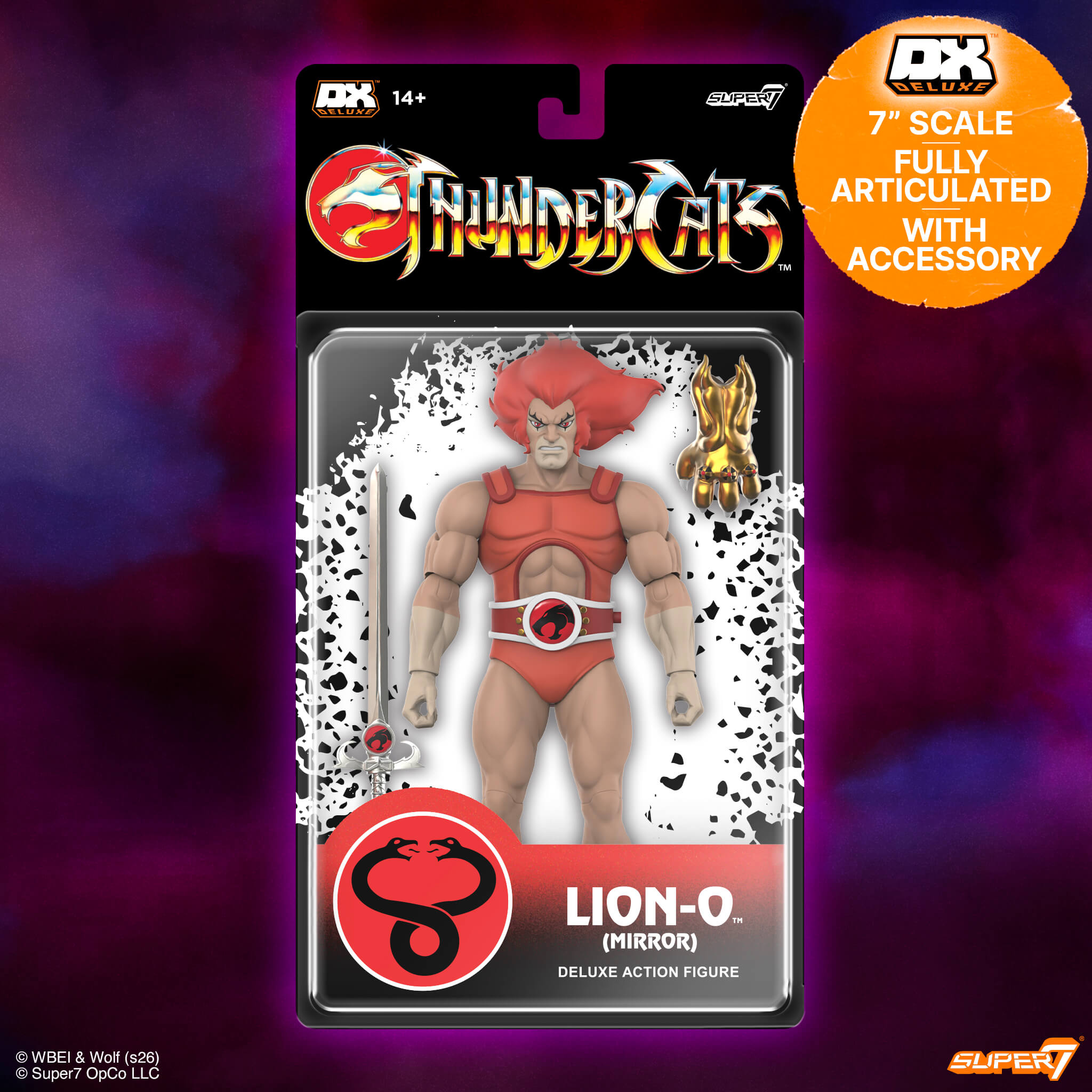 Super7 ThunderCats Deluxe Lion-O Mirror figurină 18 cm