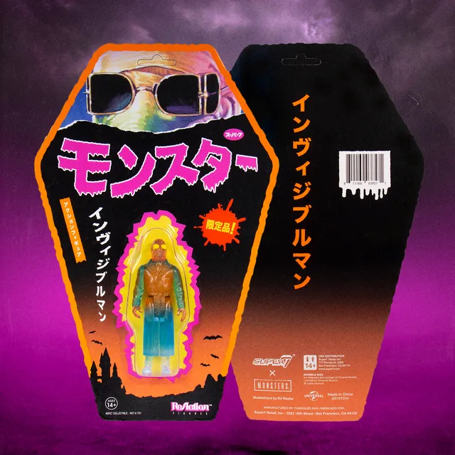 Super7 ReAction Invisible Man figurină translucidă