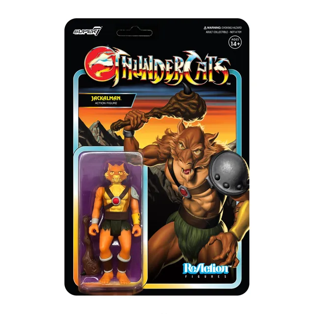 Super7 ThunderCats ReAction Jackalman figurină cu bâtă