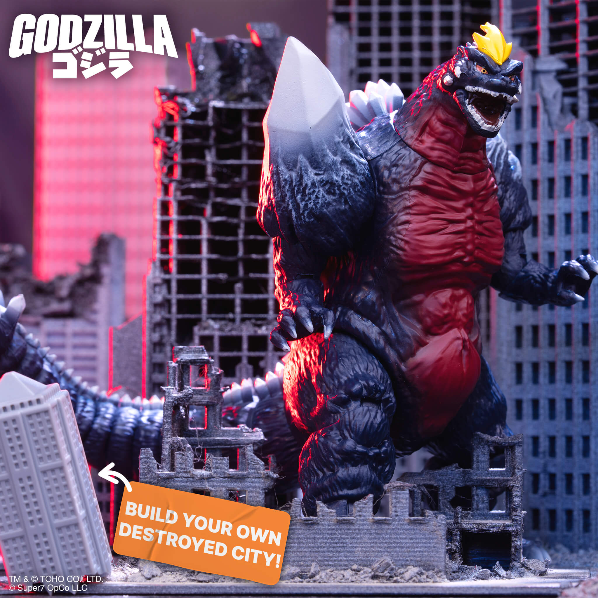 Super7 Toho Super Kaiju SpaceGodzilla 94 figurina 14 cm