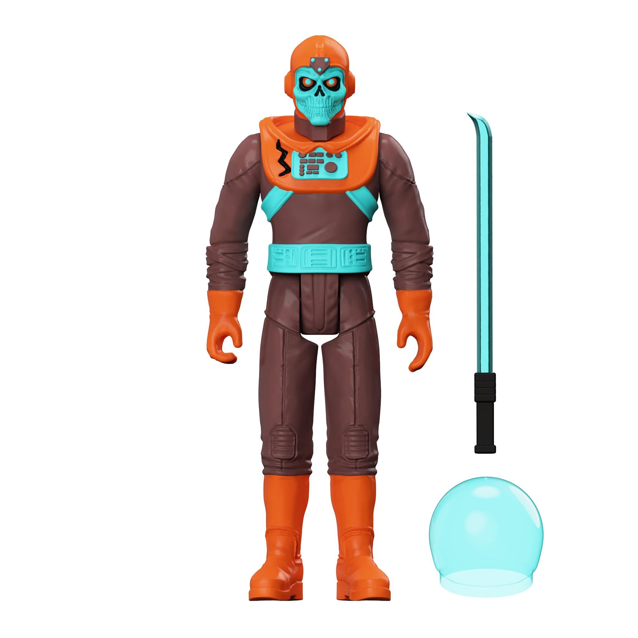 Super7 ReAction Wave 03 Astro Zombie figurina maro portocaliu