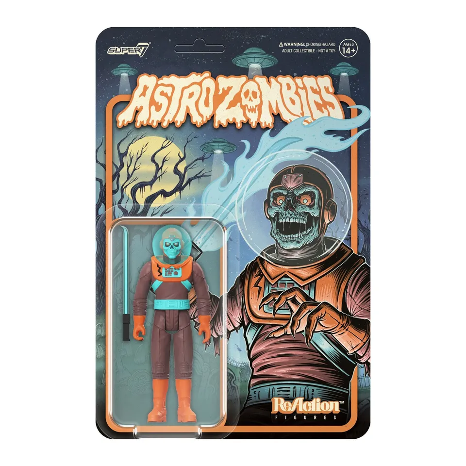 Super7 ReAction Wave 03 Astro Zombie figurina maro portocaliu