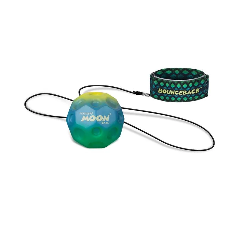 Waboba Gradient Bounceback minge elastic verde