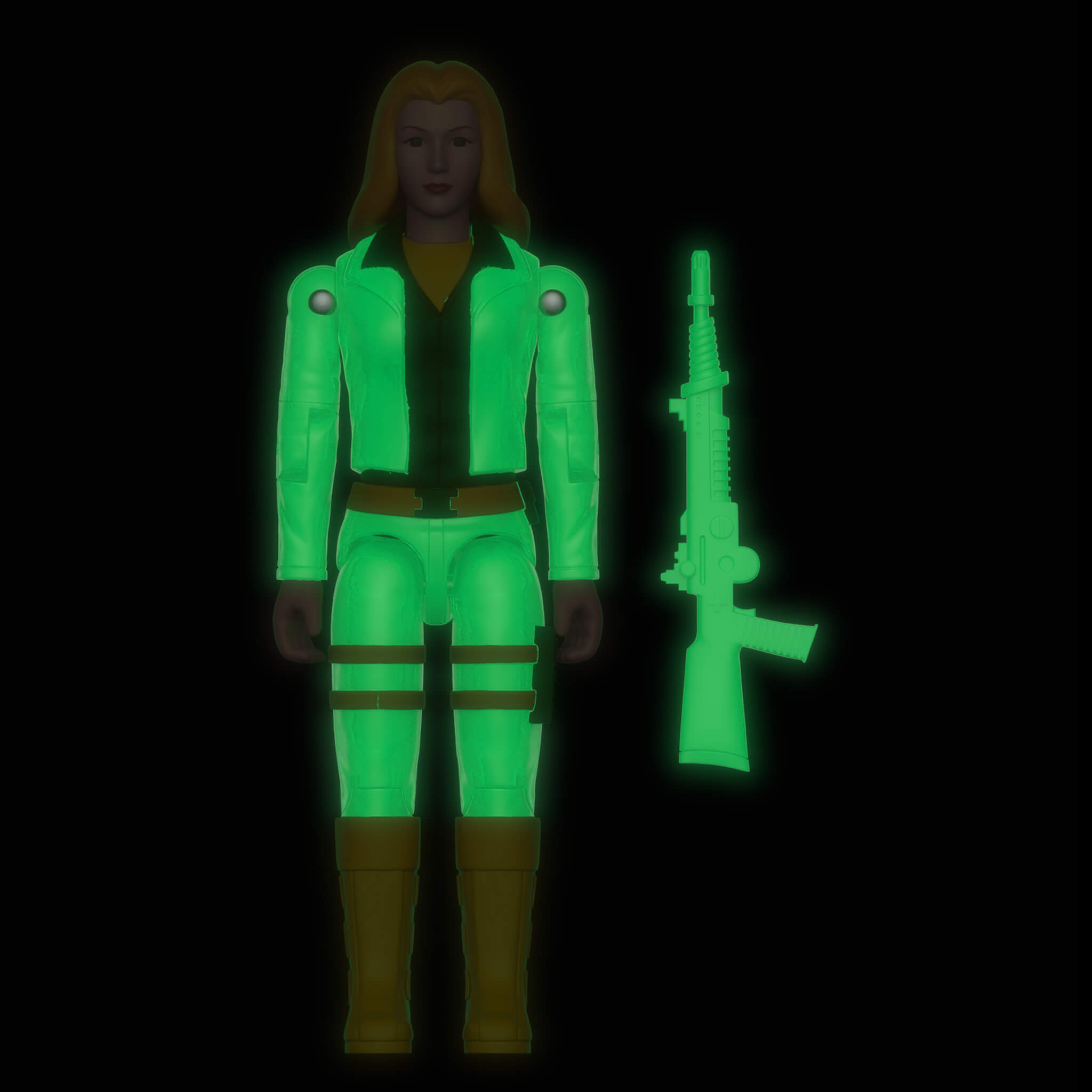 Super7 G.I. Joe Glow Patrol Green set 3 figurine ReAction+