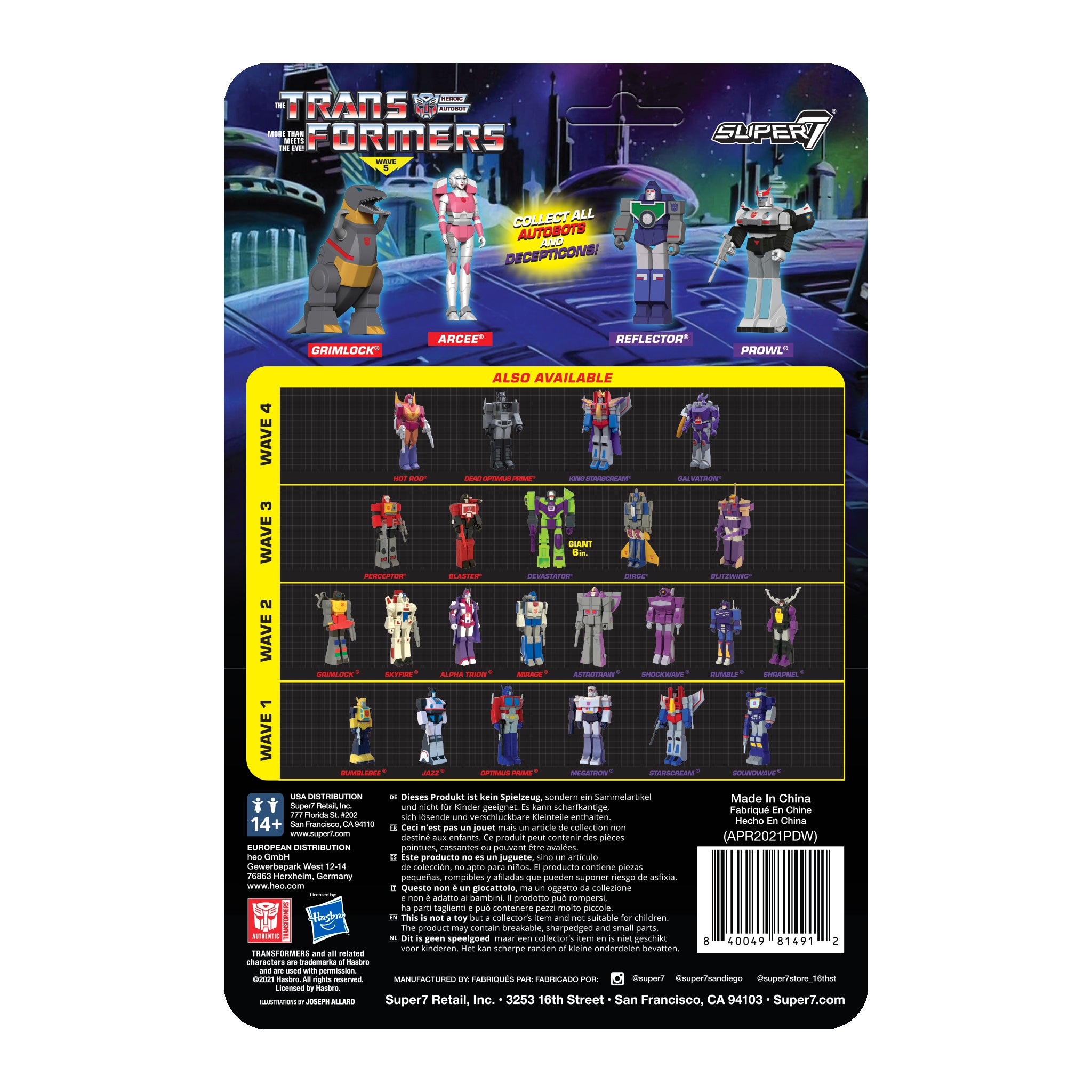Super7 Transformers ReAction Optimus Santa figurina Craciun