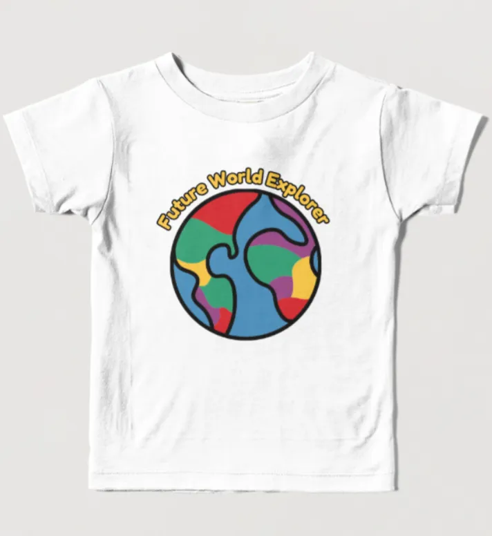 Hugg a Planet Future World Explorer tricou copii S bumbac