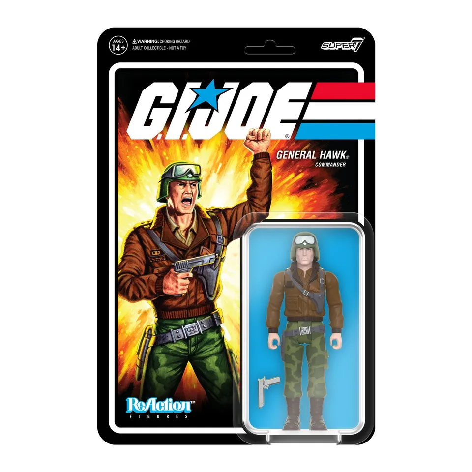 Super7 G.I. Joe ReAction General Hawk figurina 9.5 cm