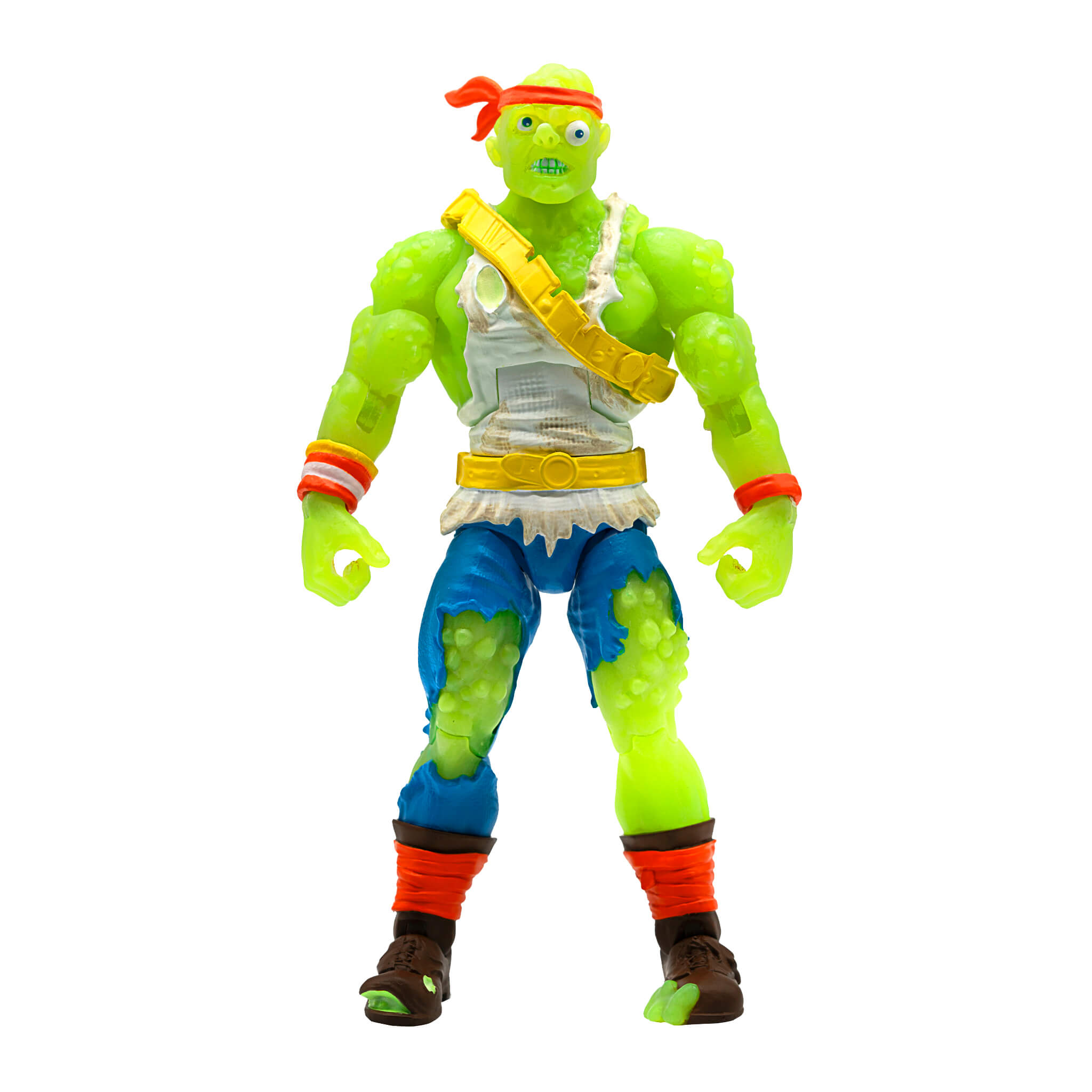 Super7 Toxic Crusader Ultimates Toxie figurina rosie fosforescenta