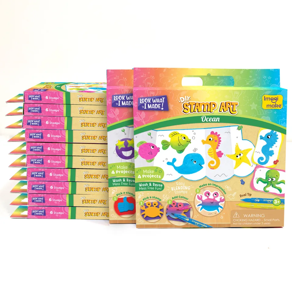 Imagimake Stamp Art set stampile 12 bucati 3+ ani