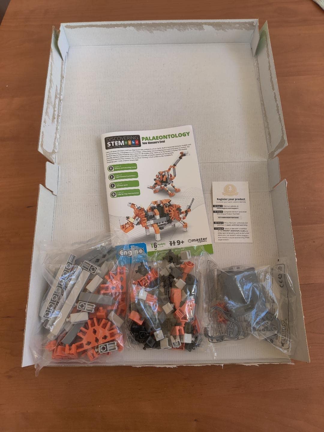 Engino Discovering STEM Paleontology set construcție 6 modele dinozauri