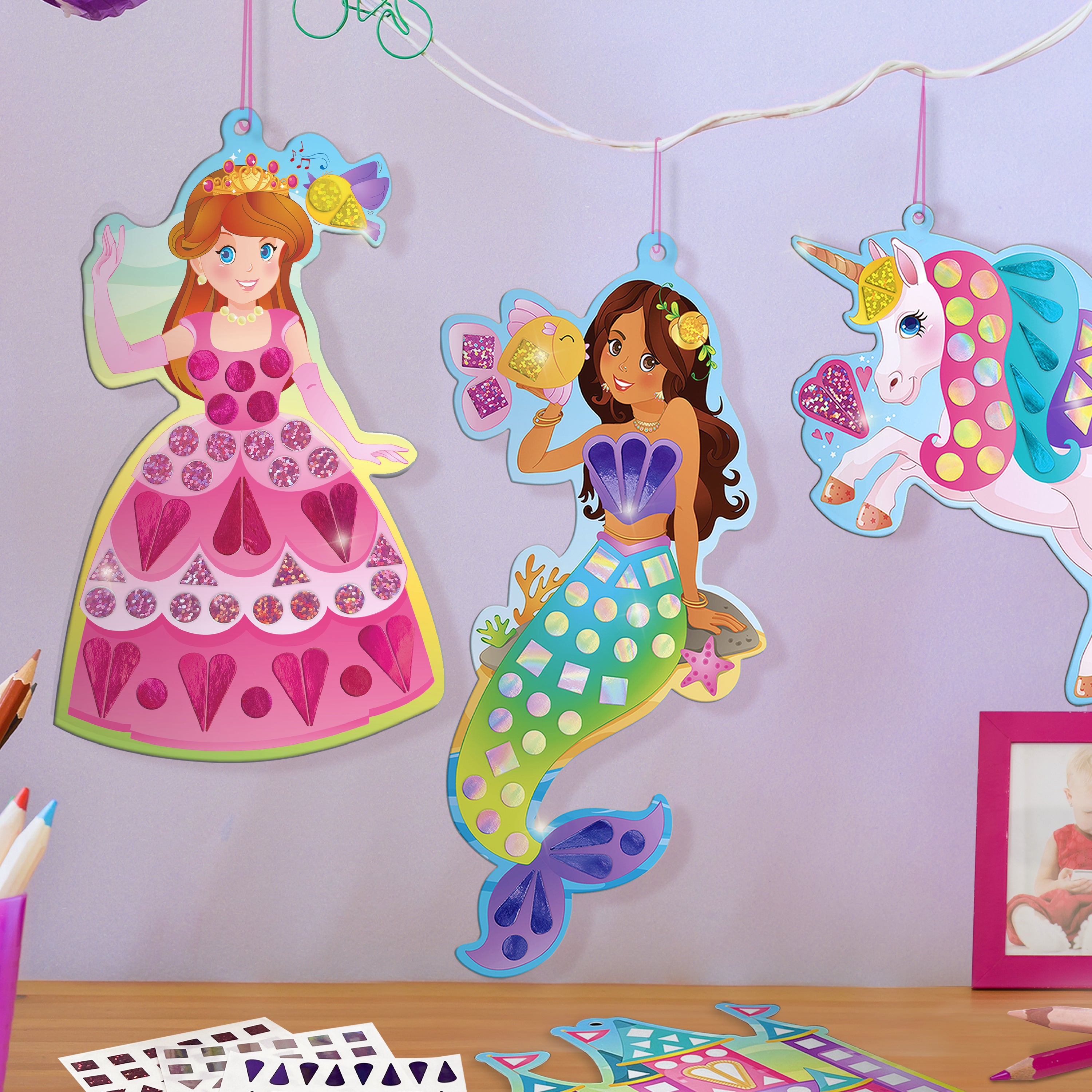 Imagimake Mirror Mosaic Princess Unicorn set creatie 10 sabloane