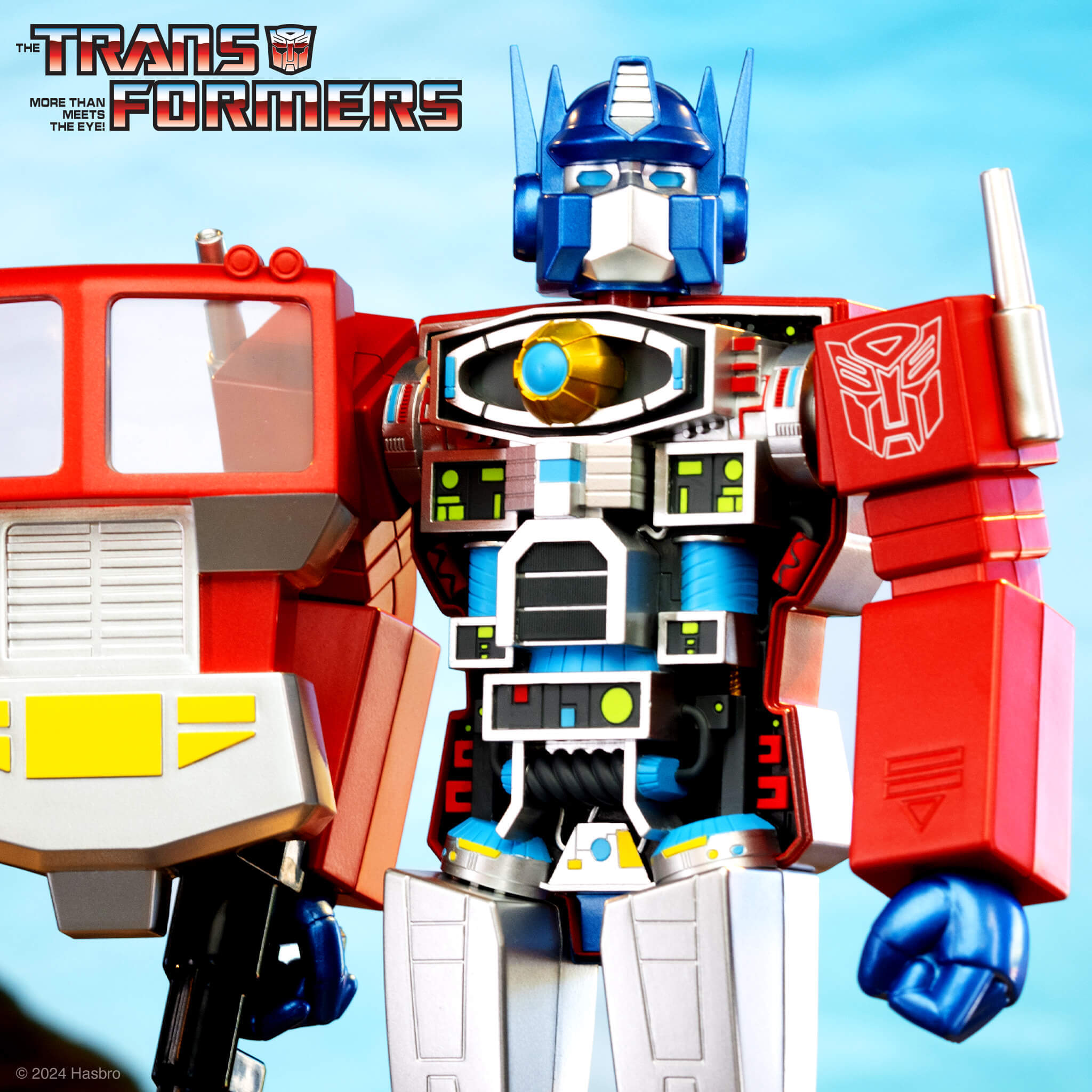 Super7 Super Cyborg Optimus Prime figurina Metallic 28 cm