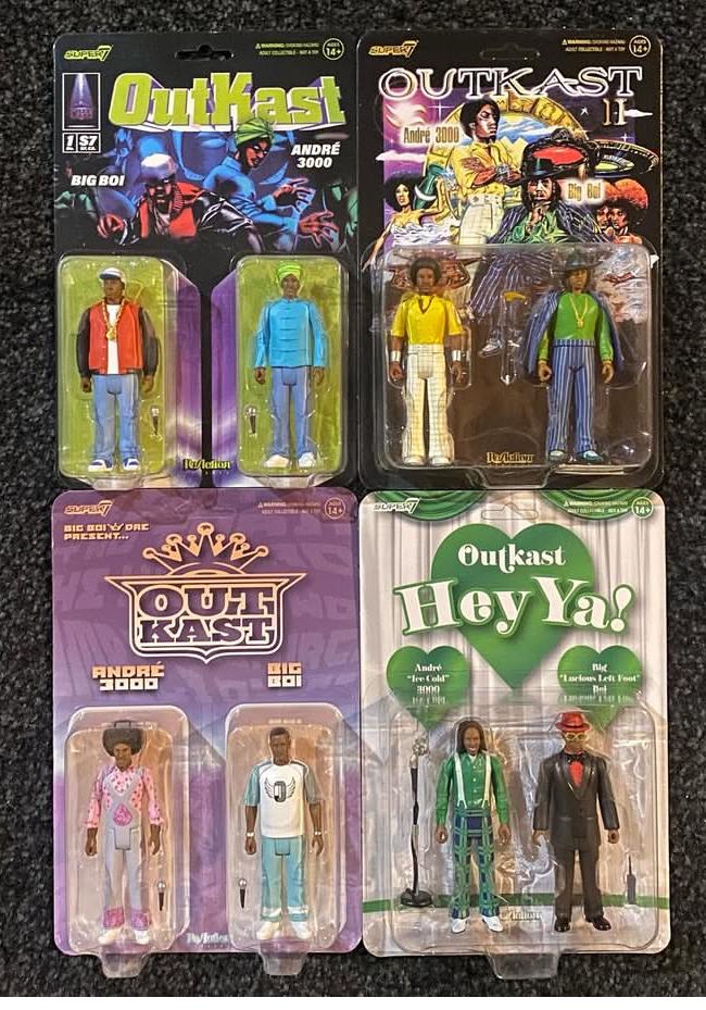 Super7 ReAction OutKast Hey Ya set 2 figurine