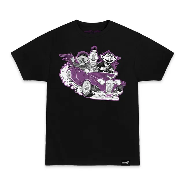 Super7 Sesame Street Count All the Way tricou negru fosforescent