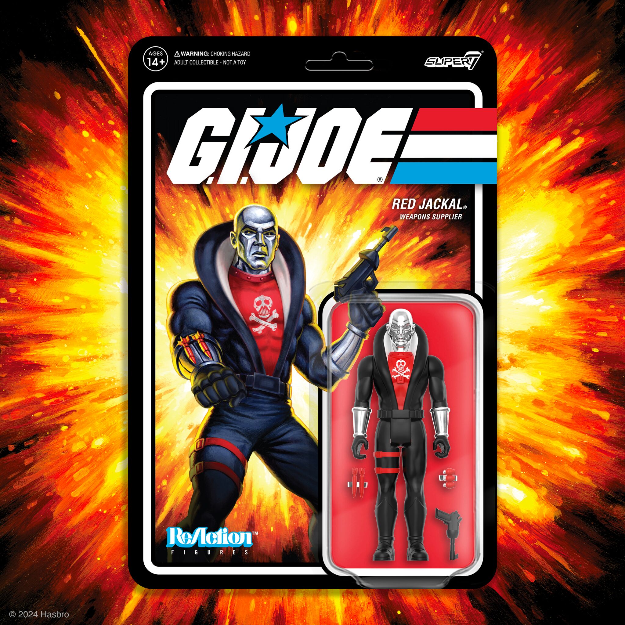 Super7 G.I. Joe ReAction Red Jackal figurina vac metal