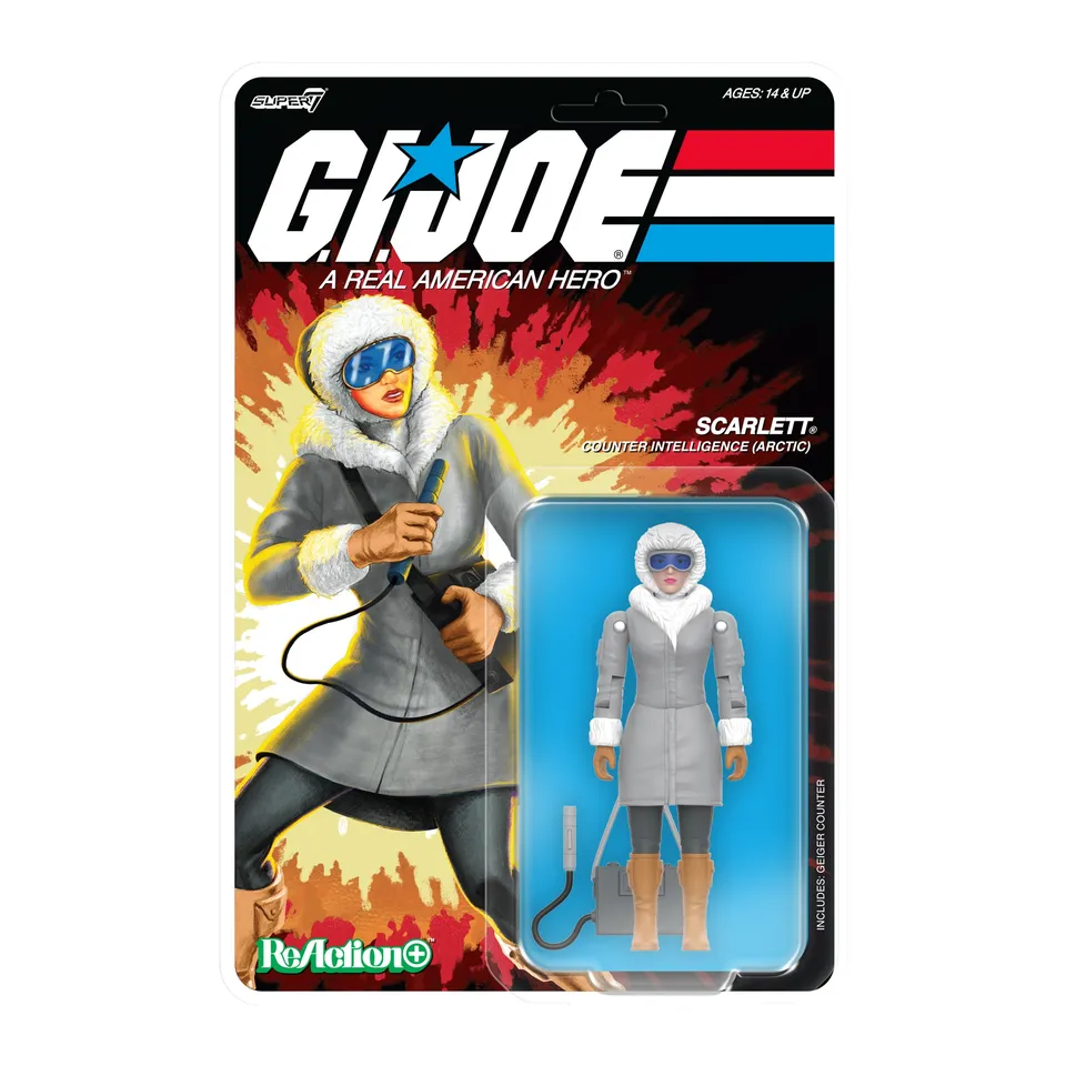 Super7 G.I. Joe ReAction+ Arctic Scarlett figurina 3.75 inch