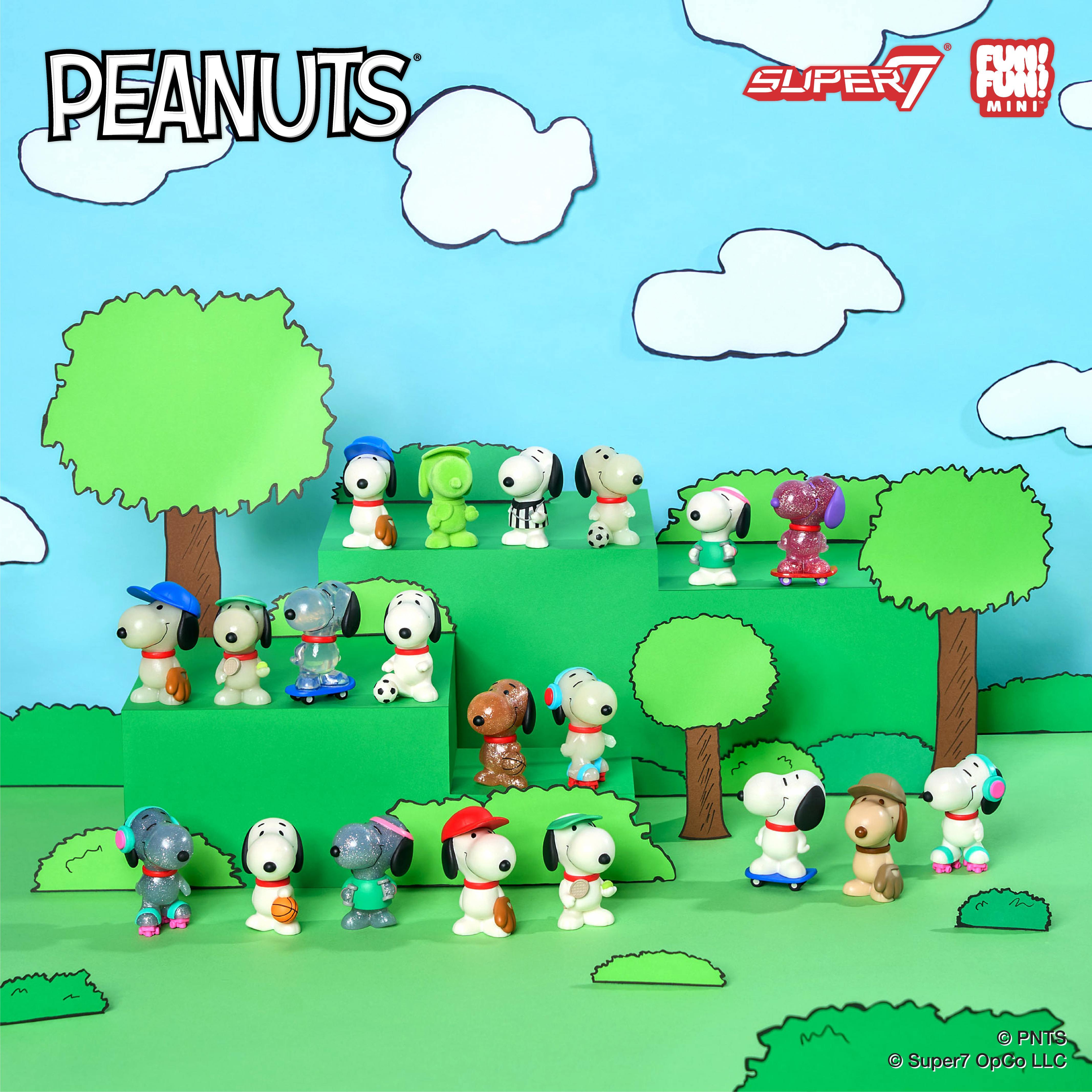Super7 Peanuts Fun Fun Mini Athlete Snoopy blind box 9 buc