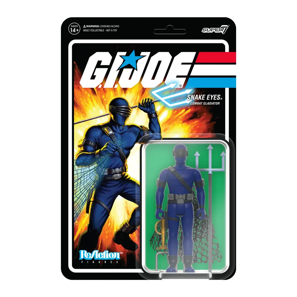Super7 G.I. Joe Snake Eyes Gladiator ReAction fosforescent