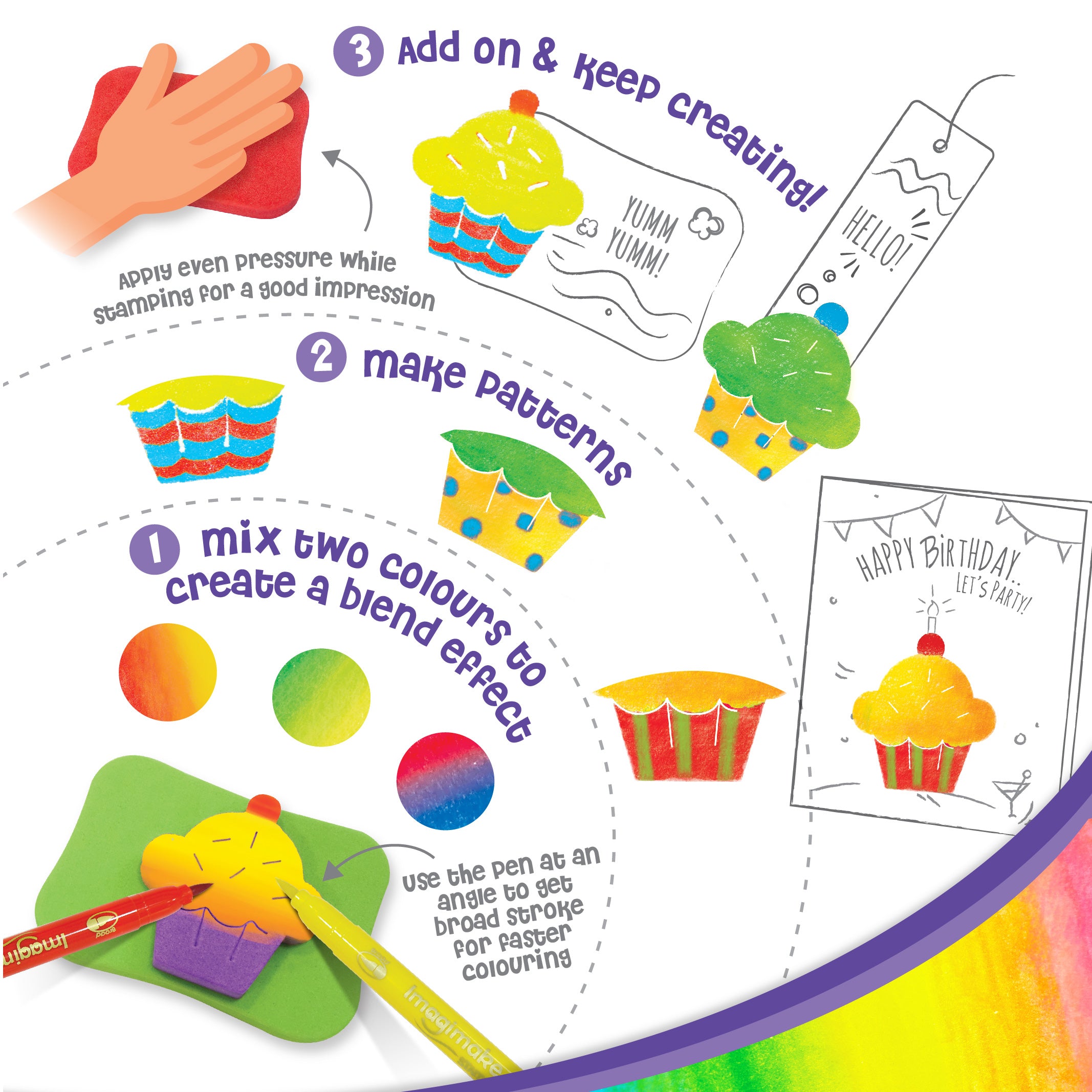 Imagimake Stamp Art Food set stampile mancare 3+ ani
