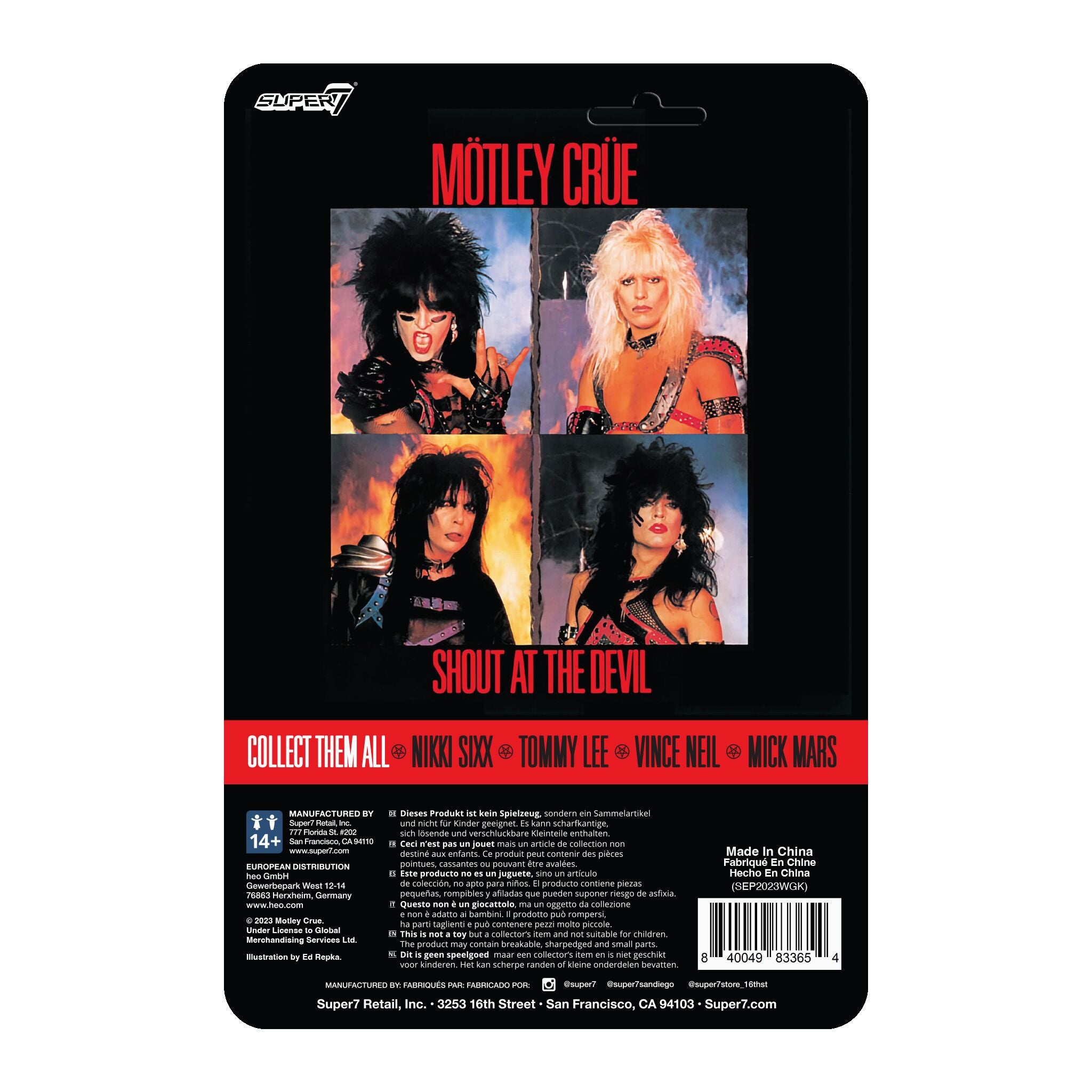 Super7 ReAction Motley Crue Tommy Lee figurină Shout Devil