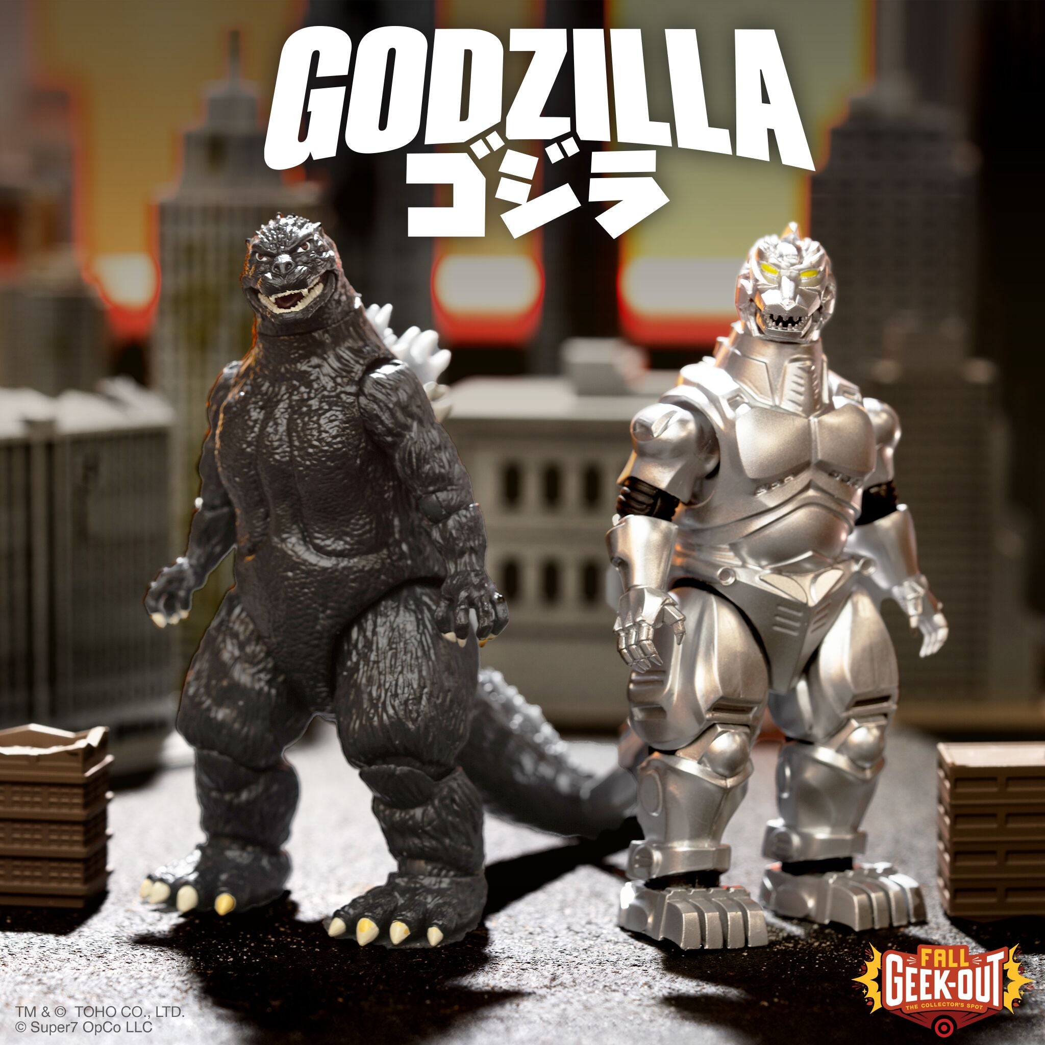 Super7 Toho Mechagodzilla II 1993 figurina 14 cm cladire