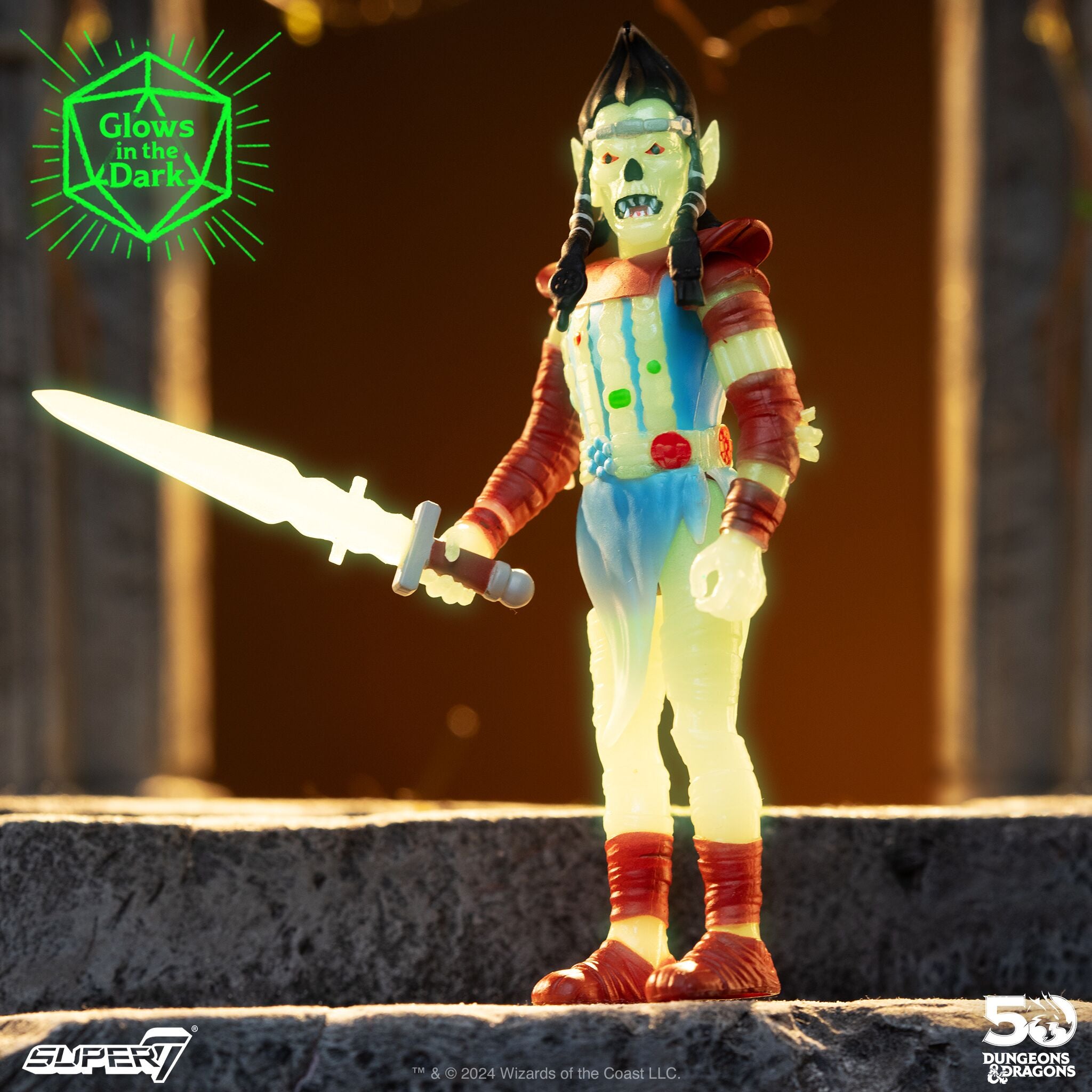 Super7 ReAction Githyanki figurina fosforescenta glow