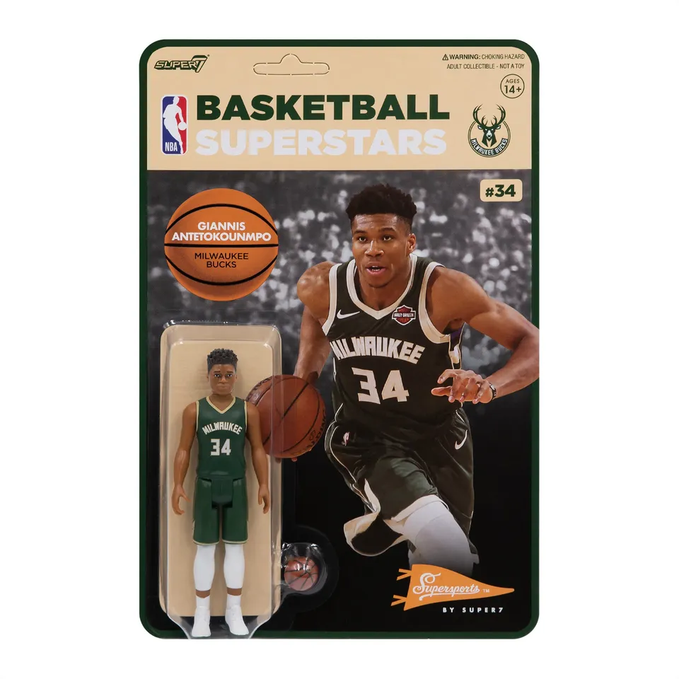 Super7 Supersports Giannis Antetokounmpo figurina Bucks