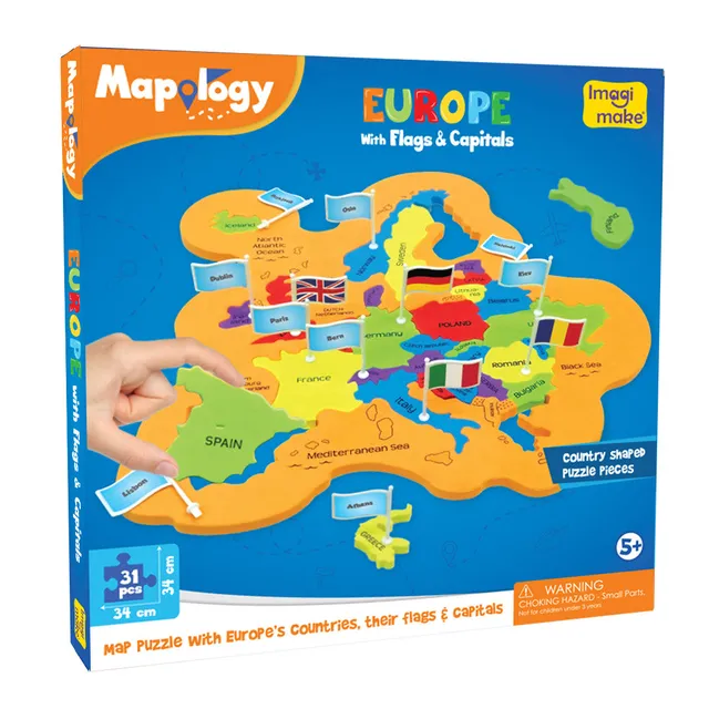 Imagimake Mapology Europe with Capitals puzzle harta 30 piese 5 ani+