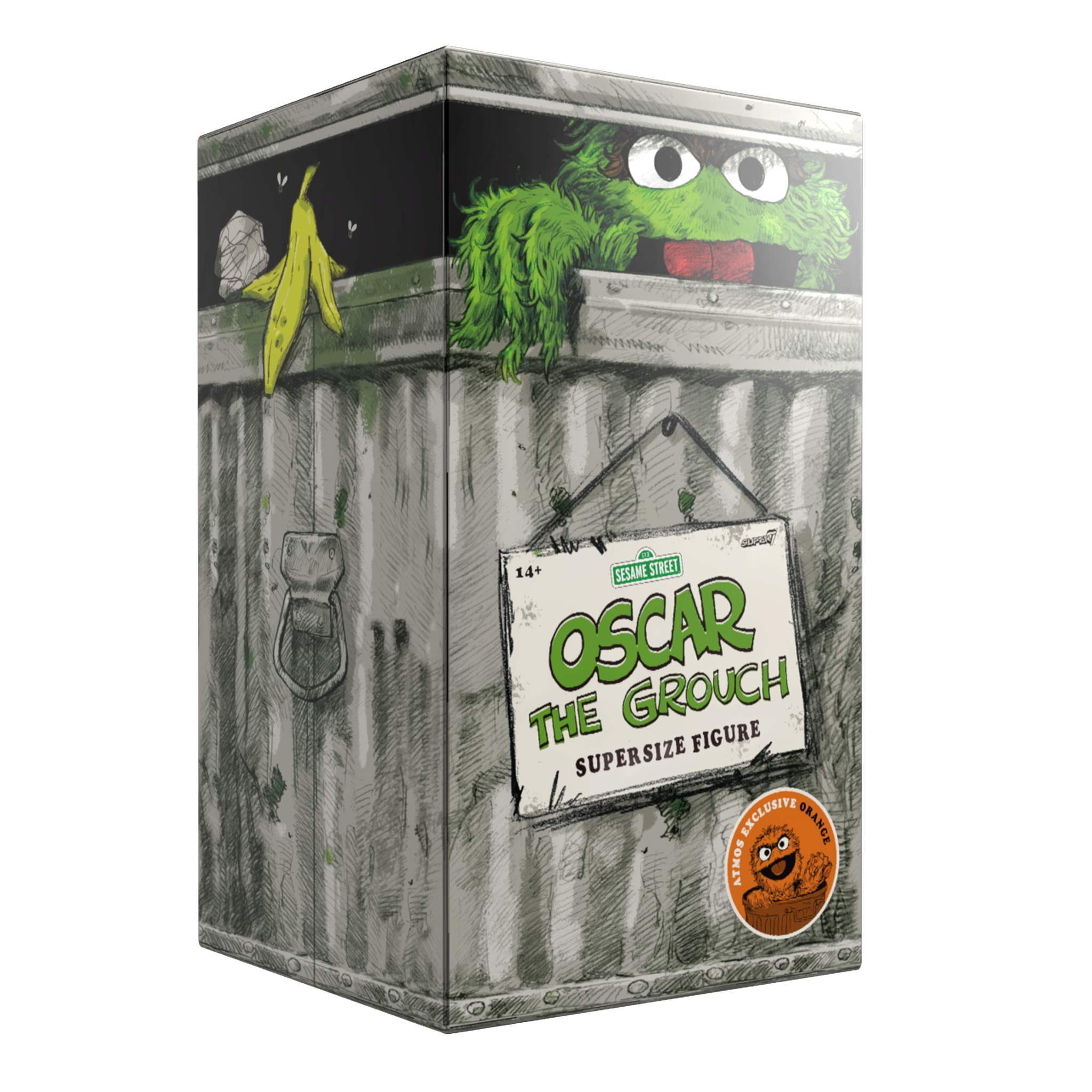 Super7 SuperSize Oscar the Grouch figurină vinil portocaliu 40 cm
