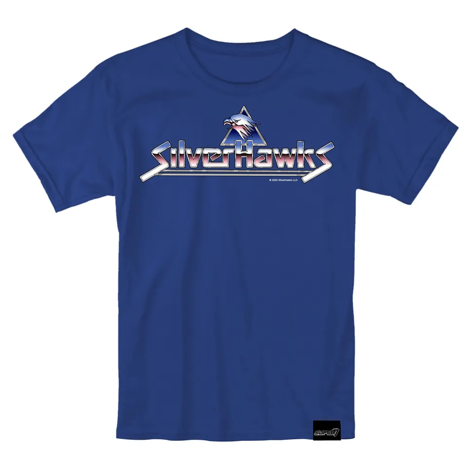 Super7 SilverHawks Logo tricou albastru bumbac