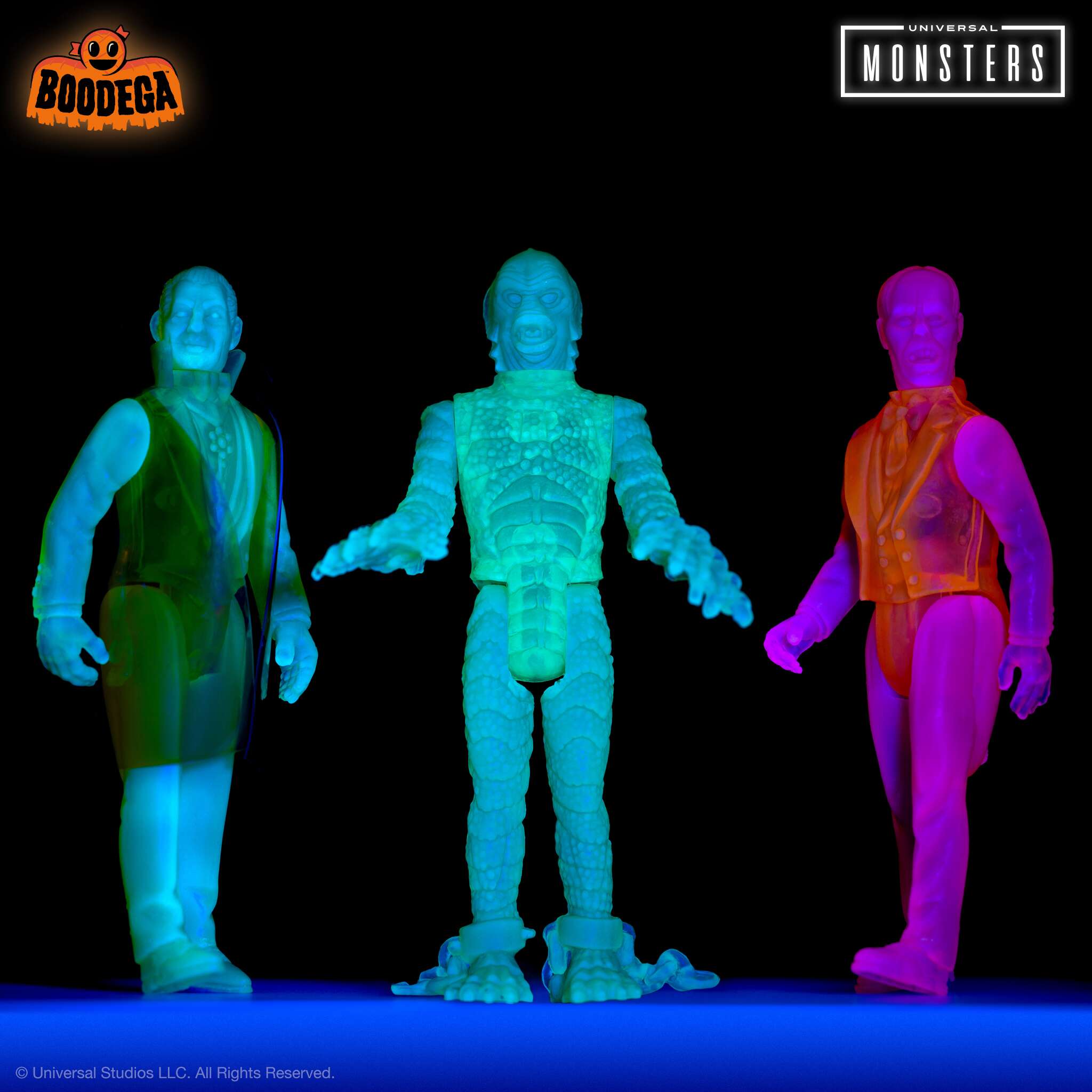 Super7 Universal Monsters Luminators figurine set fosforescent