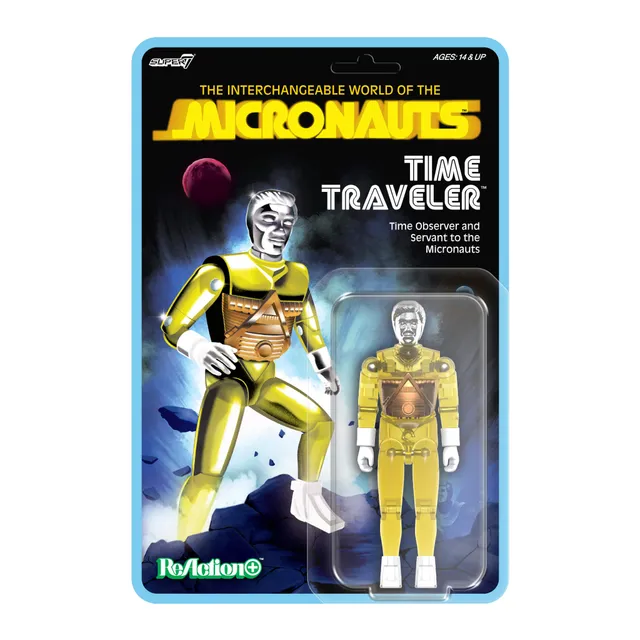 Super7 Micronauts ReAction+ figurina Time Traveler galben 10 cm