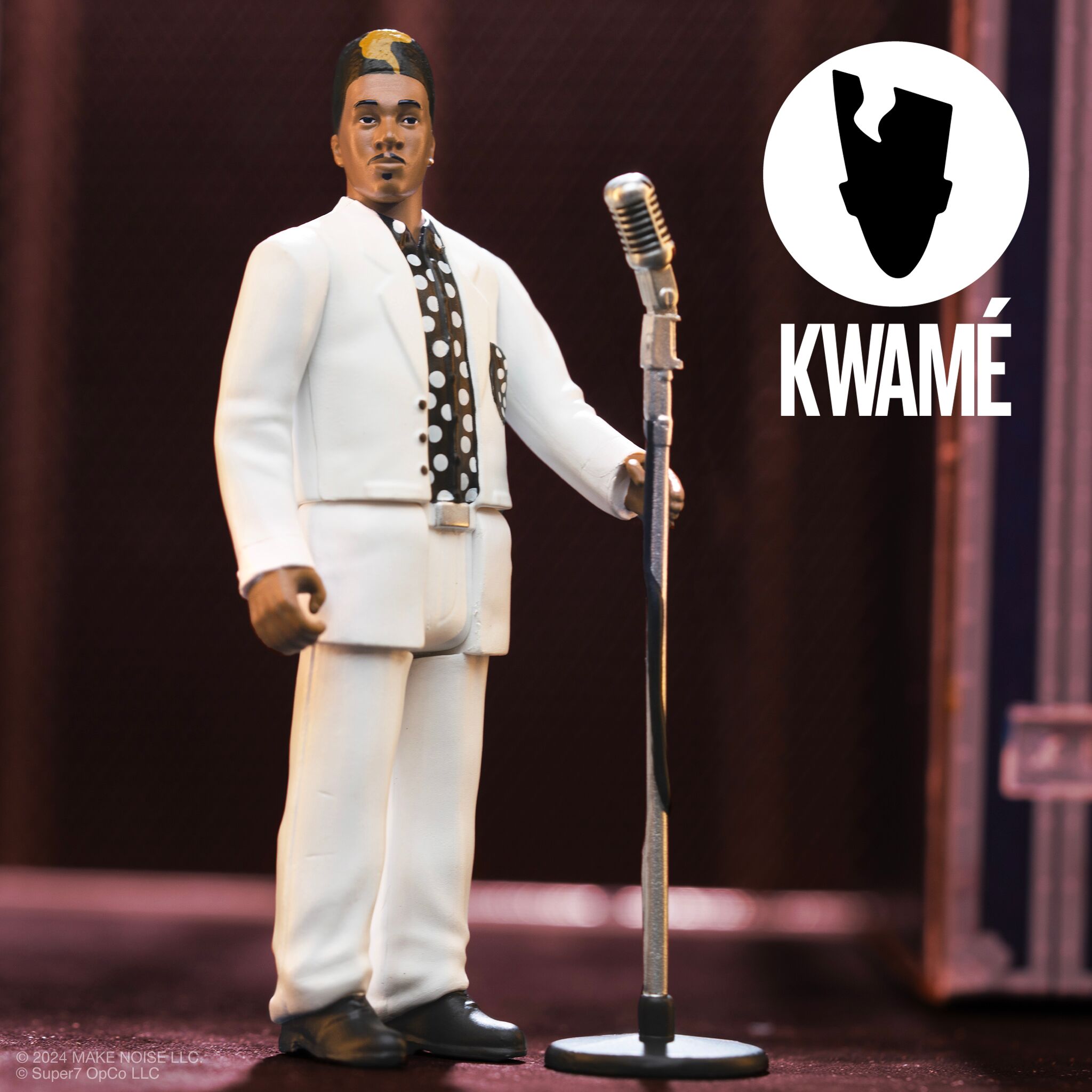 Super7 Kwame ReAction Wave 02 White Black Polka Dot figurina